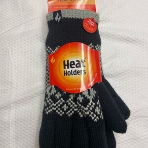 Heat Holders Black and Gray Gloves